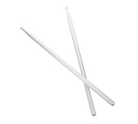 NOLITOY 5a Metal Drum Sticks Pair Aluminum Alloy Drumsticks Percussion Instrument Practice Drumsticks Silver for Adults and Beginners