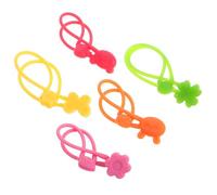 NOLITOY 5pcs Assorted Colour Silicone Bands Elastic Binding Straps for Bento Box and Food Pouch, Multifunctional and Flexible Bands Suitable for Restaurant and Office Use