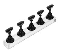 NOLITOY 5pcs Black Nail Stand Set for Practice and Display Elegant Acrylic Holder for Nail Art Suitable for Beginners and Professionals Multifunctional Accessories