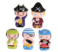 NOLITOY 5pcs Cartoon Pirate Finger Puppets for Toddlers Interactive Party Hand Puppets for Boys and Girls for Birthday Favors and Holiday Celebrations Fun Playtime Accessories