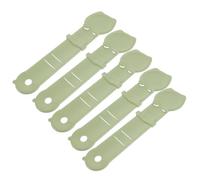 NOLITOY 5pcs Cat Treat Squeeze Spoon Light Green Plastic Feeding Tool with Ergonomic Design for Lickable Wet Food Puree Easy to Clean Portable Pet Feeder for Interactive Cat Snack Feeding
