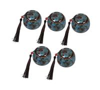 NOLITOY 5pcs Ceramic Pet Memorial Urns for Dog and Cat Ashes Small Mini Pet Cremation Jar Keepsake for Ashes Remembrance Display in Home