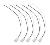 NOLITOY 5pcs E12 Screw-in Lamp Socket with Cord White Light Bulb Base Wired Lamp Holder Screw Fitting for Indoor Pendant Lights Office Outdoor Use