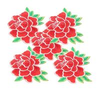 NOLITOY 5Pcs Embroidered Flower Iron Clothing Patches for Clothes Repair and Decoration Sew Appliques for Jackets Jeans Backpacks Coats Shirts Easy to Use Repair Materials