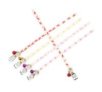 NOLITOY 5pcs Glow Dark Silicone Pet Collars for Dogs and Cats Anti-lost Safety Night Visibility Adorable Heart and Cartoon Shape Designs and Fashionable Accessories Random Color