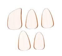 NOLITOY 5PCS Guzheng Finger Picks Medium Transparent Orange Fake Nails for Guzheng Pipa and String Instruments Playing Relief Professional Tool