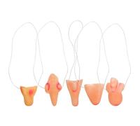 NOLITOY 5Pcs Halloween Vinyl False Witch Nose Props for Cosplay Party Supplies, Masquerade Costume Accessory, Random Style Halloween Prank Nose