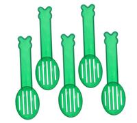 NOLITOY 5pcs Hamster Bath Sand Spoons Small Pet Bathing Scoop with Smooth Surface Easy to Clean for Hamster Sand Bath and Cage Maintenance Random Color