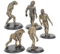 NOLITOY 5pcs Human Evolution Primate Model Set, Plastic Primitive Man Figures for Educational Teaching Aids, Early Learning Science for Boys