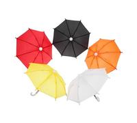 NOLITOY 5pcs Mini Decorative Umbrella Colorful Polyester Dollhouse Accessories Photo Props Home Decor for Creative DIY Projects