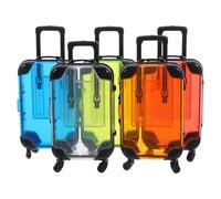 NOLITOY 5pcs Mini Suitcase Playset Bright Pretend Travel Luggage for Functional Compartments and Colorful Design for Group Play and Cognitive Development