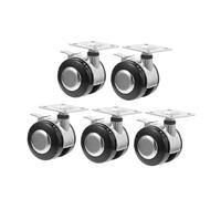 NOLITOY 5pcs Office Chair Casters with Brake Swivel Wheels Furniture Runners Replacement for Home and Office Easy to Install Rollers with Strong Bearing Capacity for Chairs Tables Shelves