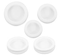 NOLITOY 5pcs Piggy Bank Stoppers, Silicone Round Money Box Plug Replacement Caps, Assorted Sizes Coin Jar Seal for Piggy Bank Bottom