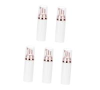 NOLITOY 5pcs Plastic Foaming Dispenser Bottles with Electroplated Rose Gold Pumps for Travel Toiletries Refillable Soap Shampoo Conditioner Containers Space-saving Portable Bathroom