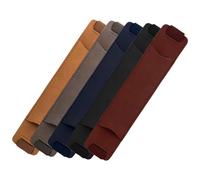 NOLITOY 5pcs Pu Leather Pen Sleeve Pouch for Notebook with Elastic Band, Protects Pens from Damage and Loss, Assorted Colours, for Business and Travel Use