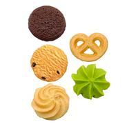 NOLITOY 5pcs Realistic Fake Cookie Models for Display Artificial Biscuit Props for Photography Kitchen and Bakery Decoration for Home Decor Teaching Tools
