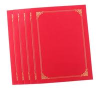 NOLITOY 5pcs Red Folding Certificate Holders Award Protector Paper Folder Diploma Covers for Graduation Achievement Display and Document Storage