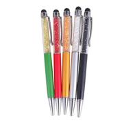 NOLITOY 5PCS Rhinestone Stylus Pens with Crystal Decoration Capacitive Touch Screen Compatible for Tablets Phones Laptops Multifunctional Ballpoint Pens with Clip Portable Writing