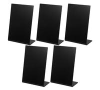 NOLITOY 5pcs Shaped Acrylic Chalkboard Signs Reusable Black Mini Tabletop Label Signs for Buffet Birthday Party Bakery Wedding Display Food Message Boards