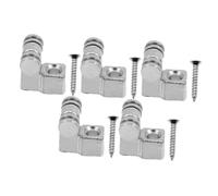 NOLITOY 5pcs Silver Guitar Roller String Retainers with Screws for Electric Guitars Durable Metal Design for Stable Tuning Quick Setup and Removal Smooth String Movement for Sessions