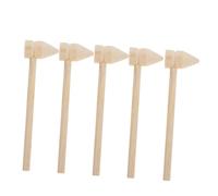 NOLITOY 5pcs Small Wooden Hammers for Handheld Mini Mallet Friendly Multifunctional Wooden Mallets for Building Blocks Archaeology Roleplaying and Traditional Zhou Ceremony Natural