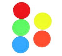 NOLITOY 5pcs Smooth Air Hockey Table Pucks for Desktop Ice Hockey Game Replacement with Multi-color Design for Double Player Competitive Fun