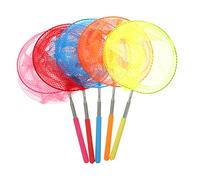 NOLITOY 5pcs Telescopic Catching Nets Extendable Butterfly Net for Boys and Girls Portable Stainless Steel Bug Catcher Blue Pink Yellow Red and Orange for Outdoor Exploration