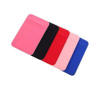 NOLITOY 5pcs Ultra Phone Card Holder Wallet Adhesive Credit Card Case for Back of Cellphone Compact Stylish Id Pouch Sleeve for Men Women Strong Adhesion