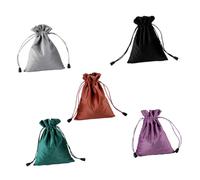 NOLITOY 5pcs Velvet Drawstring Cosmetic Bags for Women Multifunctional Travel Pouches for Jewelry Toiletries and Small Accessories Dustproof Storage with Protective Soft