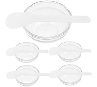 NOLITOY 5sets Glass Mixing Bowl for Diy Facial Masks and Essential Oils Small Durable Transparent Bowls for Spa and Home Use for Beauty Treatments