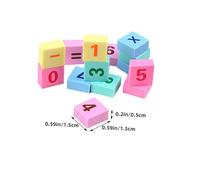 NOLITOY 6 Boxes Mini Math Erasers for Soft Rubber Digital Erasers with Number Arithmetic Patterns for Classroom Drawing Writing Bulk Educational Rewards