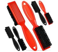 NOLITOY 6 Pcs Barber Hair Clipper Cleaning Brushes with Handle Soft Nylon Bristles for Hair and Beard Comfortable Grip Professional Salon and Home Use Men's Vintage Styling Tool