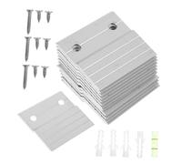 NOLITOY 6 Sets Heavy Duty French Cleat Wall Mounting Brackets Z-Shaped Aluminum Alloy Picture Frame Hangers for Secure Art Photo Display No Nails Installation