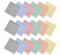 NOLITOY 60 Sheets Self-Adhesive Round Numbered Stickers Color-Coded Labels with White Font for Notebook File Planner Science Project Sorting and Coding