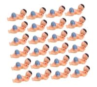 NOLITOY 60pcs Miniature Shower Favors Small Plastic Sleeping Boy Girl Figurines Adorable Lovely PP Plastic Newborn Party Decorations and DIY Gifts