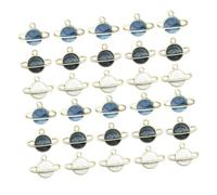 NOLITOY 60pcs Planet Alloy Charms Pendants for Jewelry Making DIY Necklace Bracelet Earrings Craft Accessories with Blue Black White Enamel for Unique and Party Favors