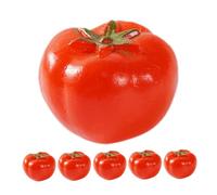 NOLITOY 6pcs Artificial Mini Tomato Models Lifelike Fake Vegetable Props for Kitchen Decoration Home Display Food Photography Party Accent
