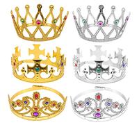 NOLITOY 6pcs Birthday Party Cosplay Crown Party Crown Birthday Queen and King Headwear Accessory for Royal Craft