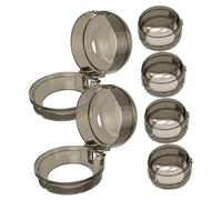 NOLITOY 6pcs Childproof Stove Knob Covers Black Gas Stove Safety Switch Protectors for Kitchen Cooker Guard Preventing Accidental Gas Leak and Fire