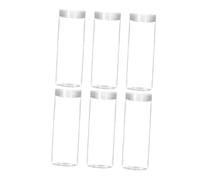 NOLITOY 6pcs Clear Coin Storage Tubes with Lids for Quarters Dimes Pennies Plastic Transparent Coin Holders for Rolled and Loose Protective Money Collection Tubes for Organized Saving