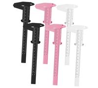 NOLITOY 6pcs Eyebrow Measuring Tool and Plastic Calipers Set Small Facial Calipers for Brow Mapping with Portable Eyebrow Rulers Suitable for Professional Makeup and Tattoo Artists