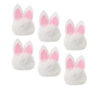NOLITOY 6pcs Imitation Rabbit Rabbit Ear Headband for Easter Decoration Fluffy Bunny Ears Pom Pom Ball for DIY Hair Clip Mini Charm and Spring Festival Decorations
