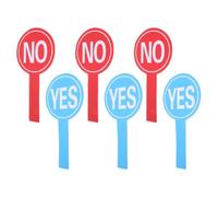 NOLITOY 6pcs Judging Board Yes No Voting Paddles Classroom Answer Sign, Foams Board, Single-sided Paddle with Handle, Portable Lightweight, for Competitions and Evaluations, Judges
