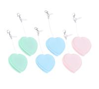 NOLITOY 6Pcs Macaron Phone Screen Cleaner Set Lens and Eyeglass Cleaning Wipes, Heart Pattern in Pink, Blue, Green - Mobile and Cell Phone Screen Scratch Remover Brush Kit for Electronic