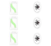 NOLITOY 6Pcs Prank Ice Cube Reusable Ice Cubes with Insects for Halloween Party Fun Scary Prank Props for Unforgettable Gatherings and Celebrations