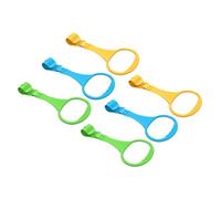 NOLITOY 6pcs Pull for Crib Hanging Nursery Cot Walking Assist Arm Strength Exercise Safe Non-Toxic Yellow Blue Green for Newborn Support