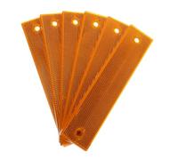 NOLITOY 6pcs Reflective Road Markers Driveway Boundary Markers Traffic Reflectors for Parking Lots High Temperature Resistant Self Adhesive Posts Safety Warning Panels