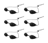 NOLITOY 6Pcs Reusable Soft Beauty Eye Goggles Protective Eyewear for Laser and Ipl Treatments with Plastic Cover, Black Eye Masks for Brow Washing and Eyelash Extension Care