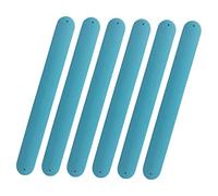 NOLITOY 6Pcs Silicone Slap Bracelets Wristbands for Adults Snap Bands for Party Favors and DIY Crafts Skin Friendly Comfortable Wrist Slap Bands Light Blue