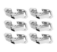 NOLITOY 6pcs Steel Cabinet Door Hinges with High Hardness and Damping Design, Silent Hydraulic Hinge Set for Wardrobe Door, Sturdy Silver Finish Suitable for Home and Furniture Use